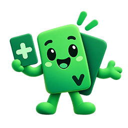 Pip holding a plus card